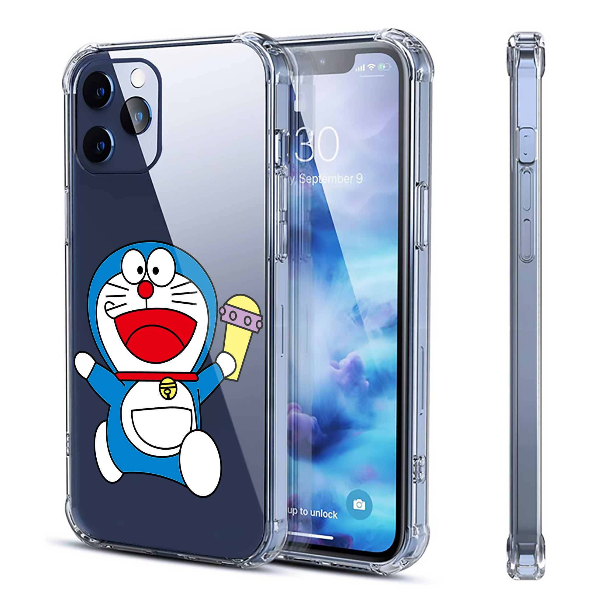 （画像用） ドラえもん Doraemon 【iPhone 12シリーズ対応】透明スマホケース（クリアソフトケース）